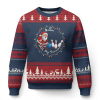 Rollin With My Snowmies Ugly Christmas Sweater Bowling Xmas Gift - Wonder Print Shop