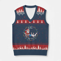 Rollin With My Snowmies V-Neck Knit Sweater Vest Bowling Xmas Gift - Wonder Print Shop
