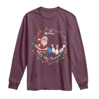 Rollin With My Snowmies Long Sleeve Shirt Bowling Xmas Gift - Wonder Print Shop