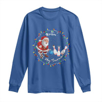 Rollin With My Snowmies Long Sleeve Shirt Bowling Xmas Gift - Wonder Print Shop