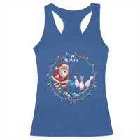 Rollin With My Snowmies Racerback Tank Top Bowling Xmas Gift - Wonder Print Shop