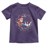 Rollin With My Snowmies Toddler T Shirt Bowling Xmas Gift - Wonder Print Shop