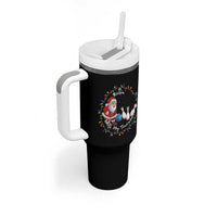 Rollin With My Snowmies Tumbler With Handle Bowling Xmas Gift - Wonder Print Shop