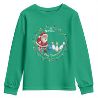 Rollin With My Snowmies Youth Sweatshirt Bowling Xmas Gift - Wonder Print Shop