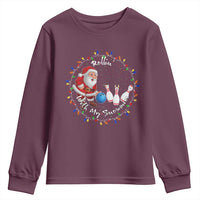 Rollin With My Snowmies Youth Sweatshirt Bowling Xmas Gift - Wonder Print Shop