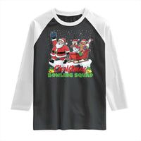 Christmas Bowling Squad Raglan Shirt Funny Holiday Bowler - Wonder Print Shop