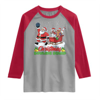 Christmas Bowling Squad Raglan Shirt Funny Holiday Bowler - Wonder Print Shop