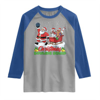 Christmas Bowling Squad Raglan Shirt Funny Holiday Bowler - Wonder Print Shop