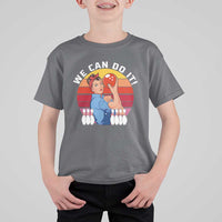 Feminist Bowling T Shirt For Kid We Can Do It - Wonder Print Shop