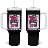 Bowling Mom Life Tumbler With Handle Funny Bowler Gift - Wonder Print Shop