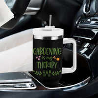 Gardening Is My Therapy Tumbler With Handle Funny Plant Lover - Wonder Print Shop