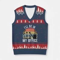 I Will Be In My Office V-Neck Knit Sweater Vest Funny Gardening Lover Gift - Wonder Print Shop
