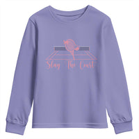 Slay The Court Tennis Girl Youth Sweatshirt Gift For Sport Lover - Wonder Print Shop