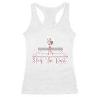 Slay The Court Queen Racerback Tank Top Funny Tennis Player Gift For Women - Wonder Print Shop