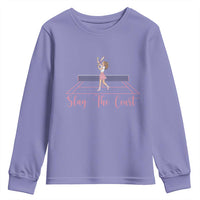 Slay The Court Queen Youth Sweatshirt Funny Tennis Player Gift For Women - Wonder Print Shop