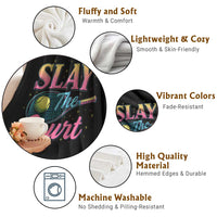 Slay The Court Queen Throw Blanket Witty Tennis Player Gift For Girls - Wonder Print Shop