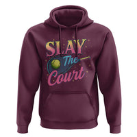 Slay The Court Queen Hoodie Witty Tennis Player Gift For Girls - Wonder Print Shop