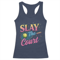 Slay The Court Queen Racerback Tank Top Witty Tennis Player Gift For Girls - Wonder Print Shop
