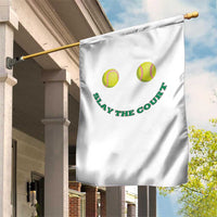 Slay The Court Tennis Girl Garden Flag Funny Tennis Player Gift - Wonder Print Shop