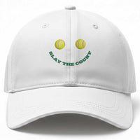 Slay The Court Tennis Girl Baseball Cap Funny Tennis Player Gift