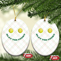 Slay The Court Tennis Girl Ceramic Ornament Funny Tennis Player Gift - Wonder Print Shop