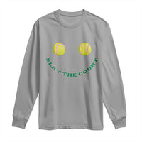 Slay The Court Tennis Girl Long Sleeve Shirt Funny Tennis Player Gift - Wonder Print Shop