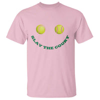 Slay The Court Tennis Girl T Shirt Funny Tennis Player Gift - Wonder Print Shop