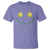 Slay The Court Tennis Girl T Shirt Funny Tennis Player Gift - Wonder Print Shop