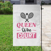Queen Of The Court Garden Flag Funny Tennis Girl Gift - Wonder Print Shop