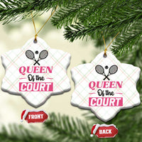 Queen Of The Court Ceramic Ornament Funny Tennis Girl Gift - Wonder Print Shop