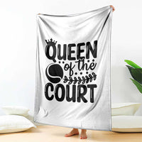 Funny Tennis Lover Gift Throw Blanket Queen Of The Court - Wonder Print Shop