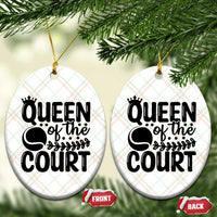 Funny Tennis Lover Gift Ceramic Ornament Queen Of The Court - Wonder Print Shop