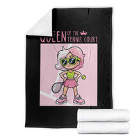 Queen Of The Court Throw Blanket Funny Tennis Player Gift For Women - Wonder Print Shop