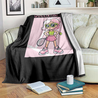 Queen Of The Court Throw Blanket Funny Tennis Player Gift For Women - Wonder Print Shop