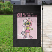 Queen Of The Court Garden Flag Funny Tennis Player Gift For Women - Wonder Print Shop