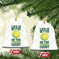 Life Is Better On The Court Ceramic Ornament Tennis Lover Gift - Wonder Print Shop