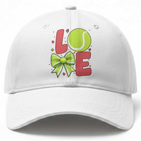 Love With A Tennis Ball Baseball Cap Valentines Day Gift