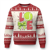 Love With A Tennis Ball Ugly Christmas Sweater Valentines Day Gift - Wonder Print Shop