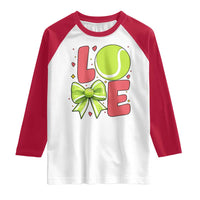 Love With A Tennis Ball Raglan Shirt Valentines Day Gift - Wonder Print Shop