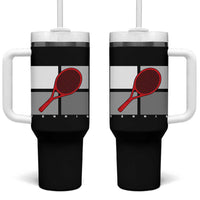 Tennis Obsession Tumbler With Handle Vintage Sports Lover Gift - Wonder Print Shop