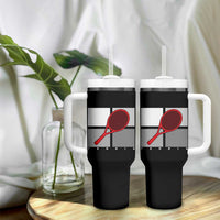 Tennis Obsession Tumbler With Handle Vintage Sports Lover Gift - Wonder Print Shop
