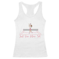 Just One More Set Racerback Tank Top Funny Tennis Player Gift For Women - Wonder Print Shop