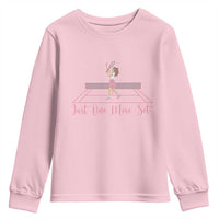 Just One More Set Youth Sweatshirt Funny Tennis Player Gift For Women - Wonder Print Shop