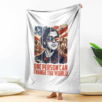 Rosa Parks Civil Rights Legacy Throw Blanket One Person Can Change The World