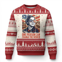 Rosa Parks Civil Rights Legacy Ugly Christmas Sweater One Person Can Change The World