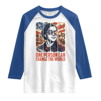 Rosa Parks Civil Rights Legacy Raglan Shirt One Person Can Change The World