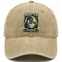 Seattle Champions Fan Pride Washed Cotton Baseball Cap Football Fan Gift