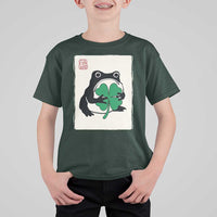 Grumpy Frog Japanese T Shirt For Kid St Patricks Day Gift