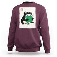 Grumpy Frog Japanese Sweatshirt St Patricks Day Gift