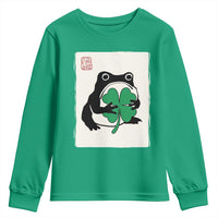 Grumpy Frog Japanese Youth Sweatshirt St Patricks Day Gift